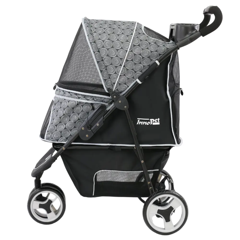 InnoPet® Allure Onyx Hundebuggy Seitenansicht grau