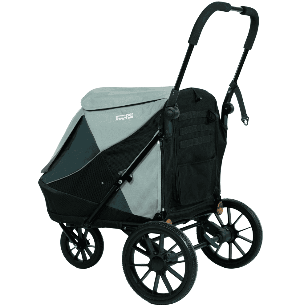 Hundebuggy Noah von InnoPet für kleinere Hunde grün - Hinten offen
