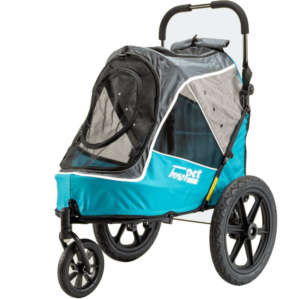 InnoPet® Sporty Trailer Evolution Hundebuggy blau grau