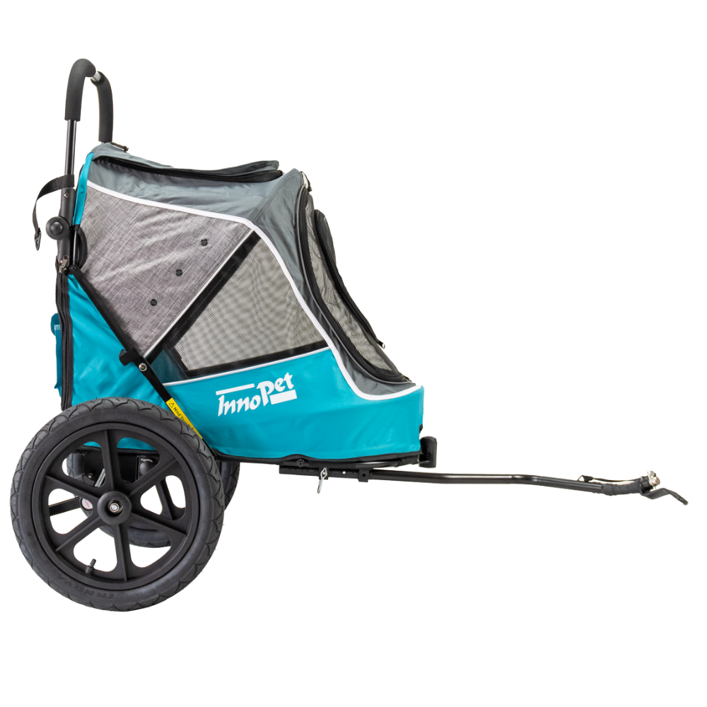 InnoPet® Sporty Trailer Evolution Fahrradanhänger Hund blau grau