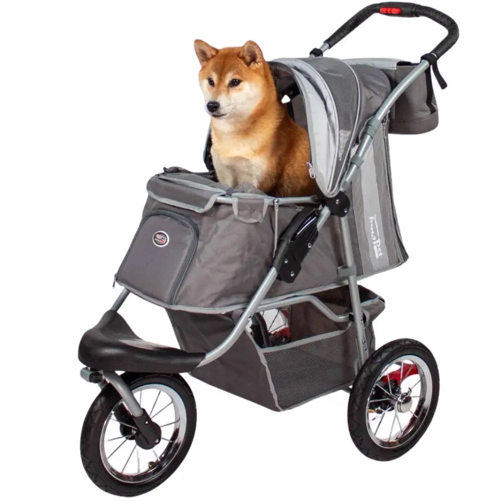 InnoPet® Comfort Air ECO Hundebuggy grau mit Akita