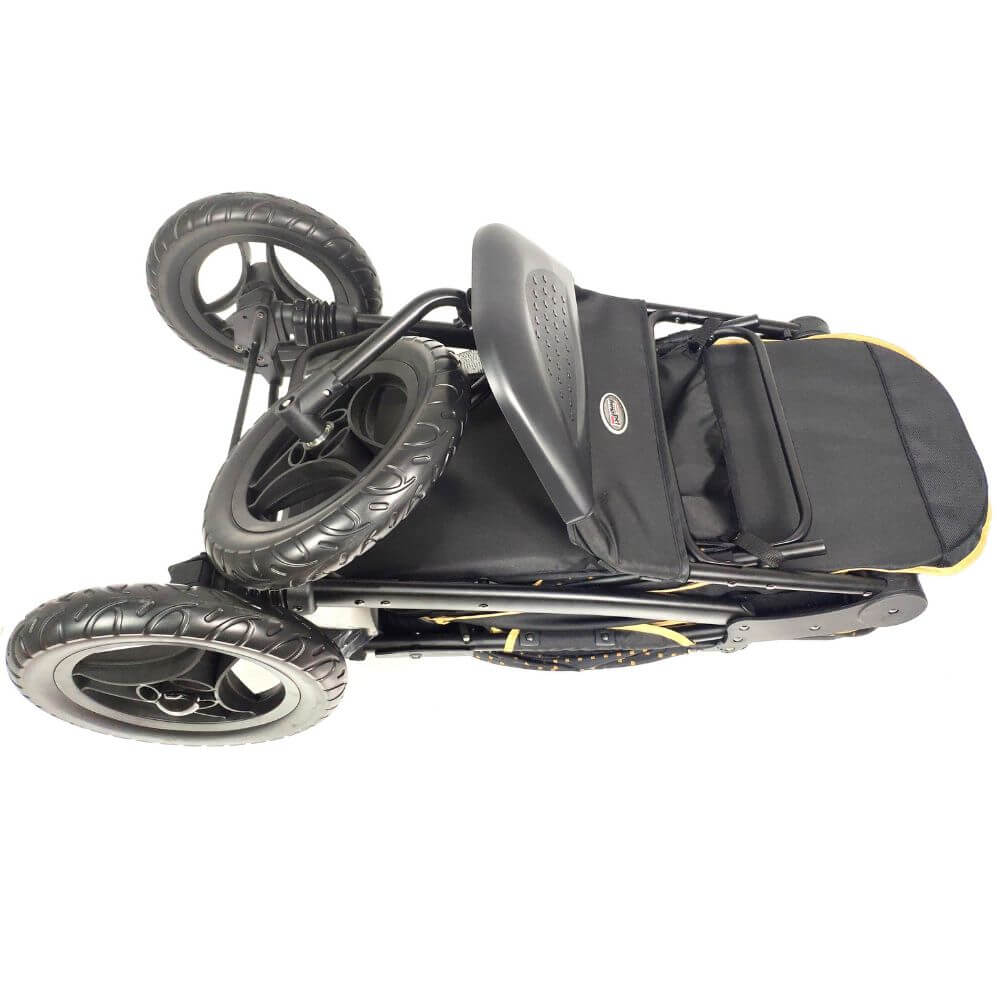 InnoPet® Adventure Hundebuggy schwarz gold geklappt