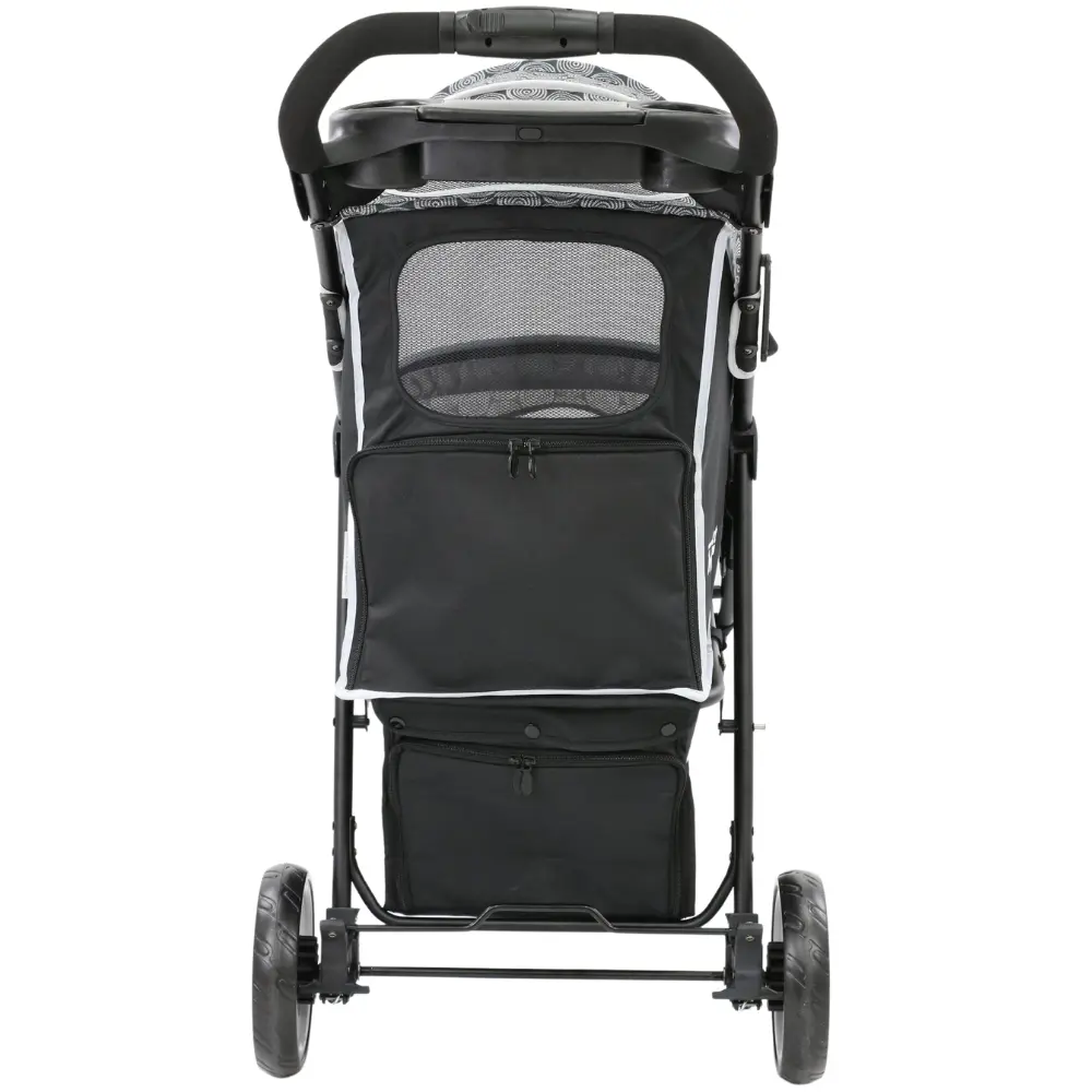 InnoPet® Allure Onyx Hundebuggy Hinteransicht geschlossen grau
