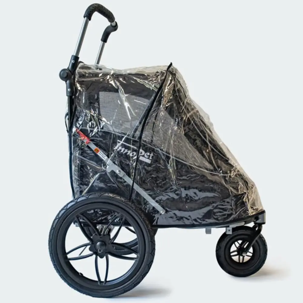 InnoPet® Sporty Trailer EVR Hundebuggy schwarz Regenhaube