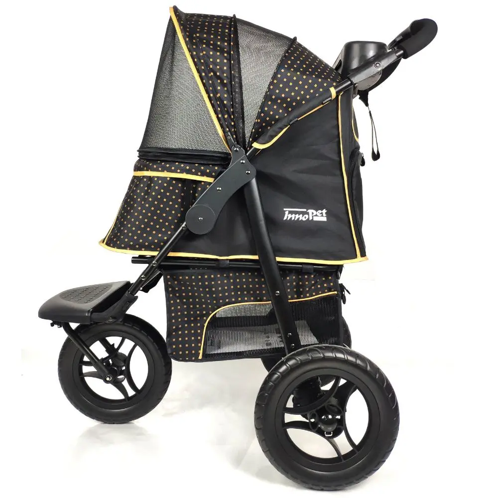 InnoPet® Adventure Hundebuggy schwarz/gold - Seitenansicht