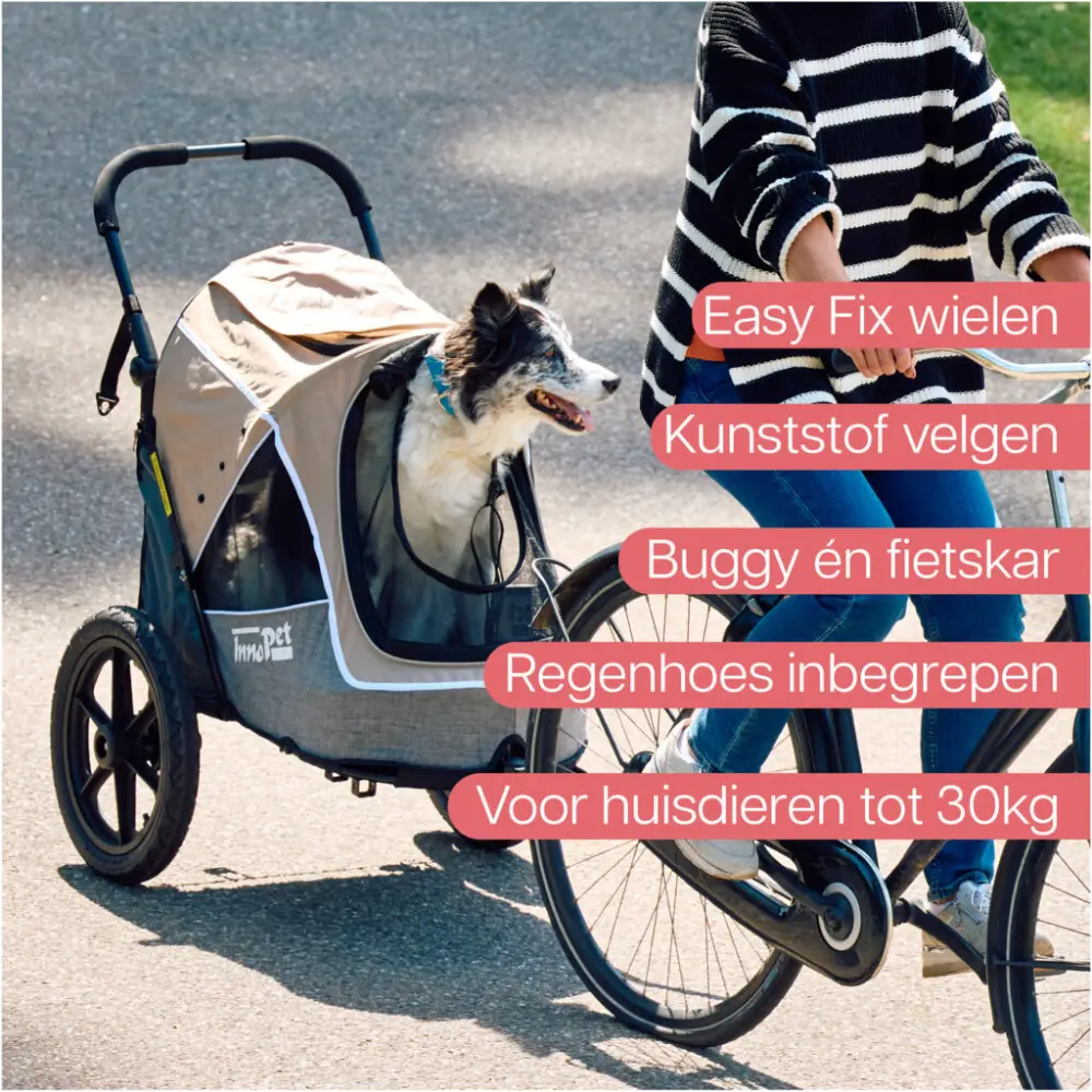 InnoPet® Sporty Trailer Evolution Hundebuggy beige - Details