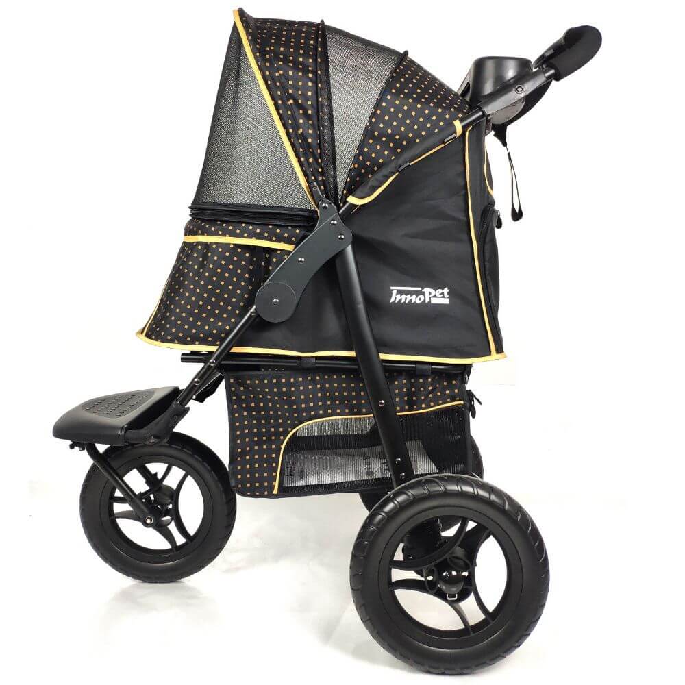 InnoPet® Adventure Hundebuggy schwarz gold Seitenansicht
