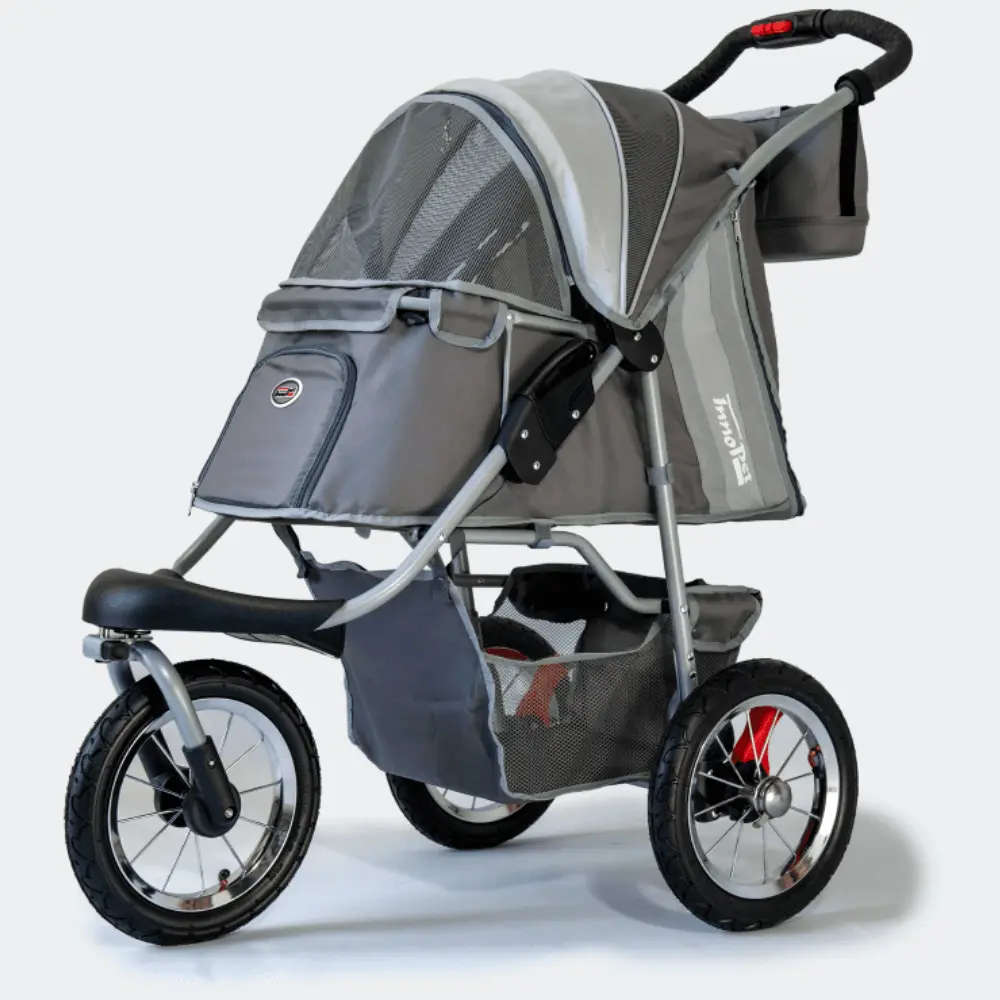 InnoPet® Comfort Air ECO Hundebuggy grau - Komplett geschlossen