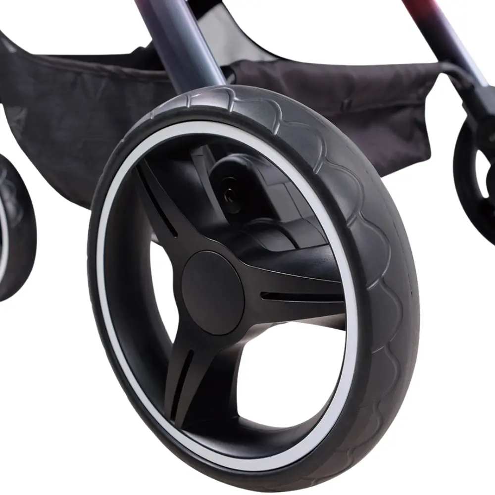 Ibiyaya® Retro Luxe Black Prism Hundebuggy schwarz Reifen