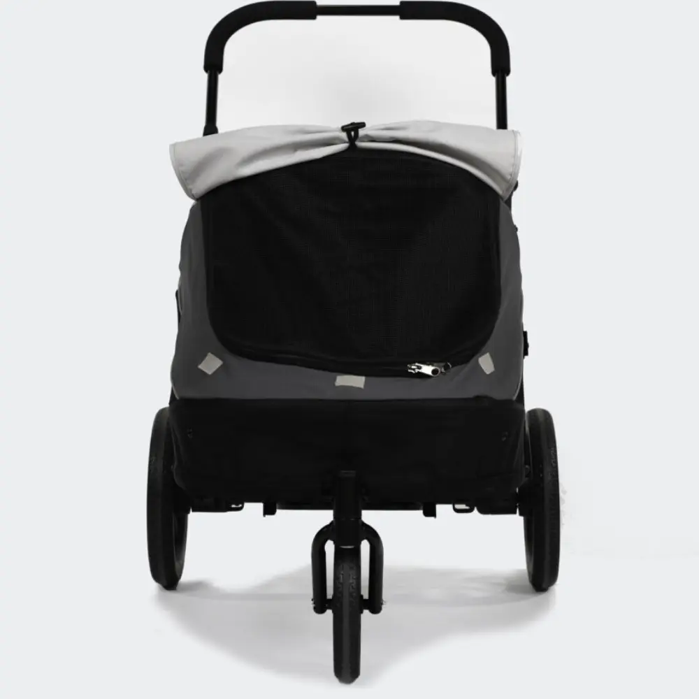 InnoPet® Noah Hundebuggy grau - Verdunklung oben