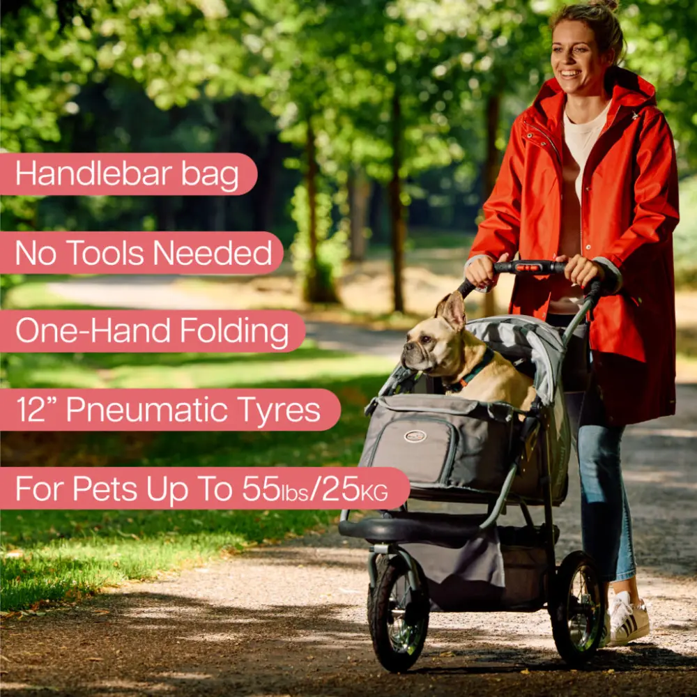 InnoPet® Comfort Air ECO Hundebuggy grau - Details