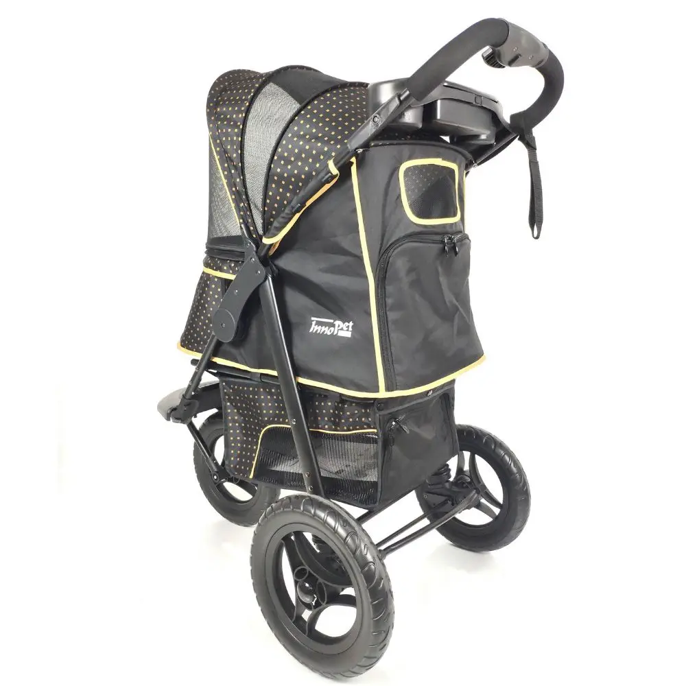InnoPet® Adventure Hundebuggy schwarz/gold hinten geschlossen