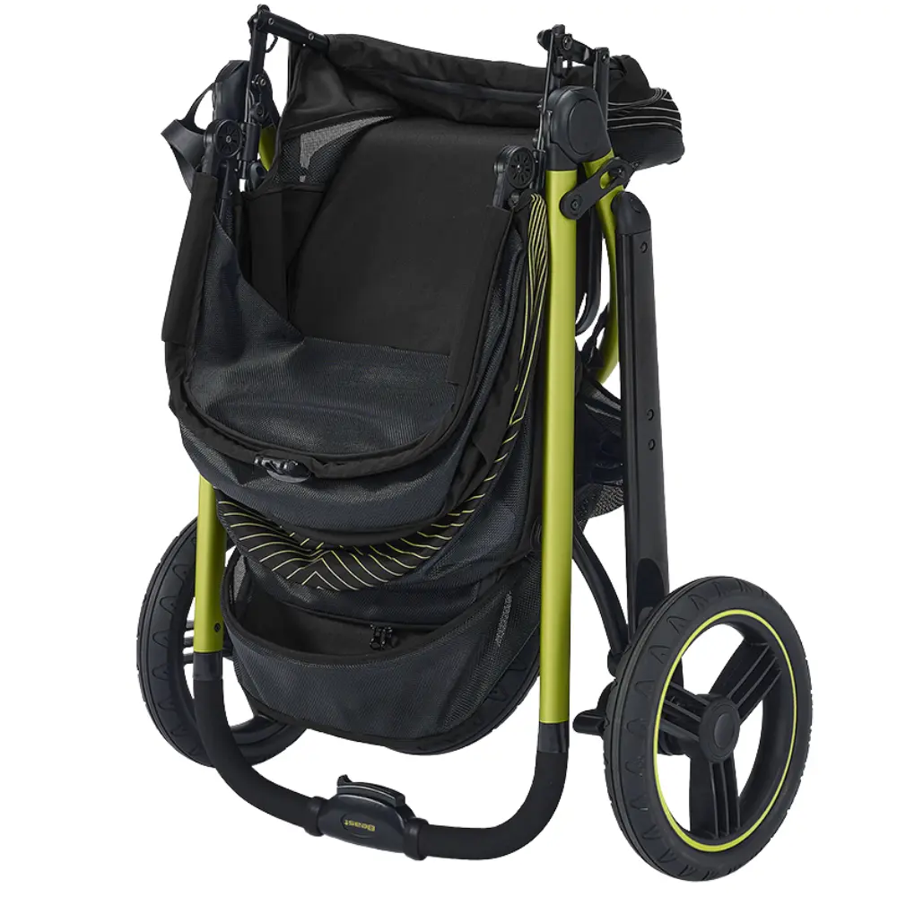 InnoPet Premium Comfort Hundebuggy schwarz geklappt