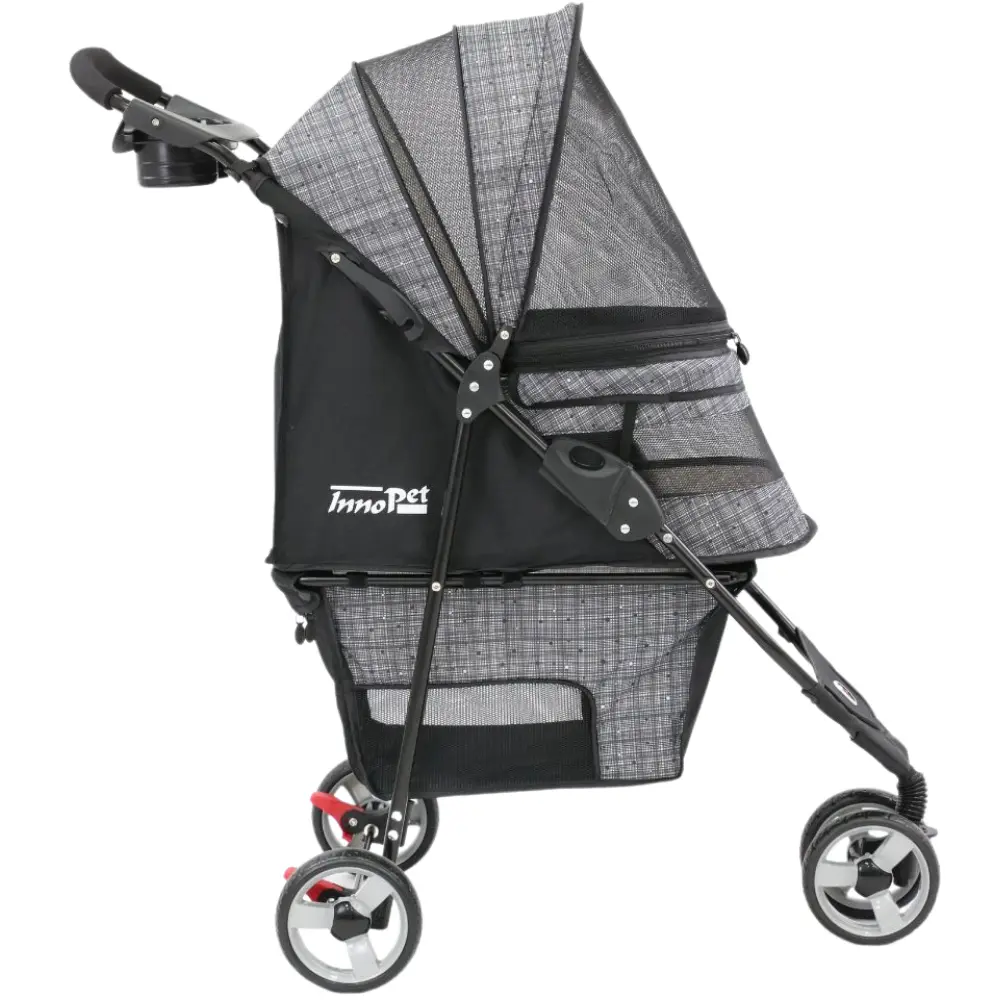 InnoPet® Avenue Hundebuggy grau gemustert Seitenansicht