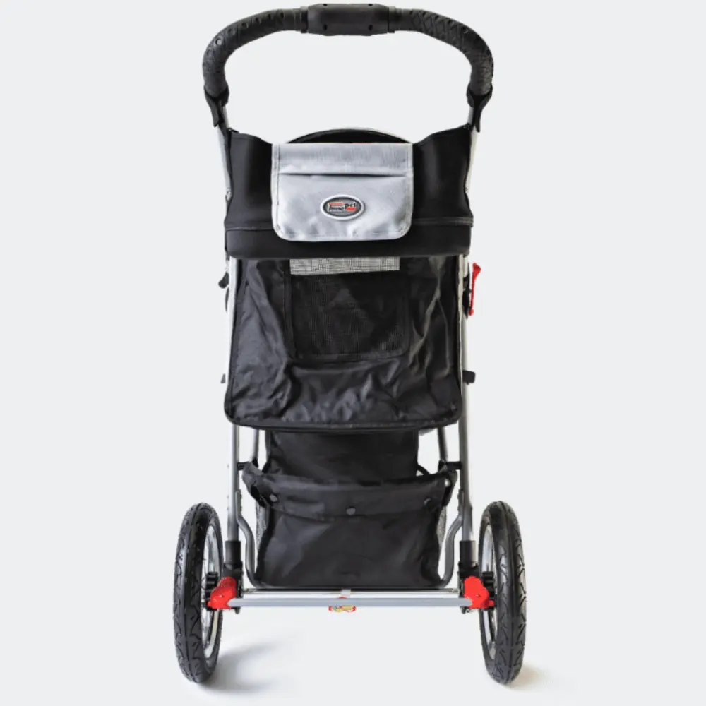 InnoPet® Comfort Air ECO Hundebuggy schwarz/grau - Hinteransicht