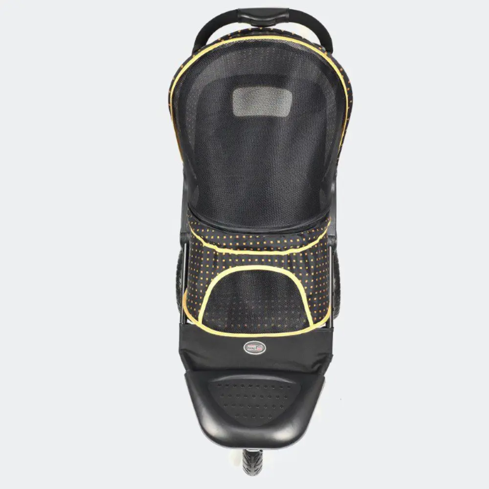 InnoPet® Adventure Hundebuggy schwarz/gold - Vorderansicht geschlossen
