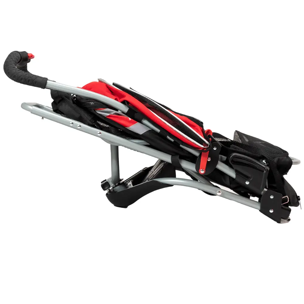 InnoPet® Comfort EFA ECO Hundebuggy schwarz rot geklappt