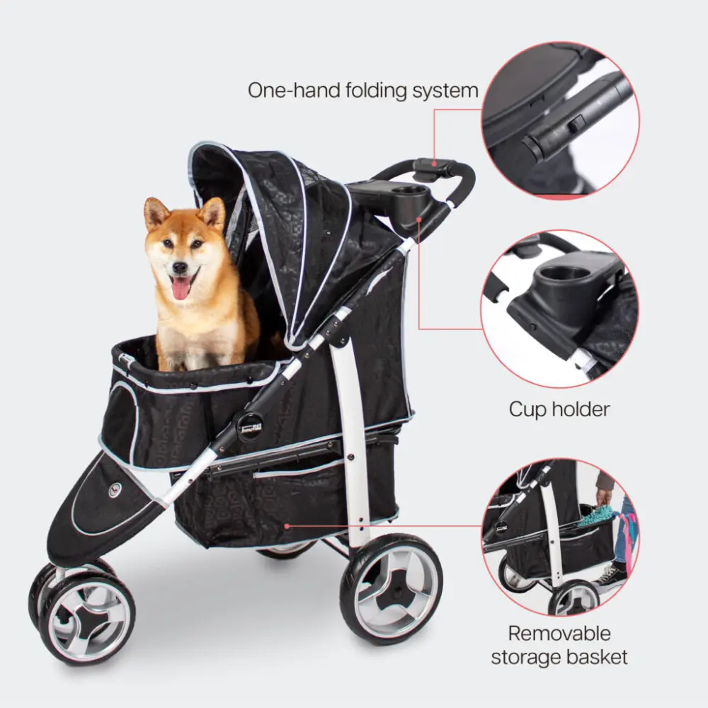 InnoPet Monaco Hundebuggy schwarz - Details