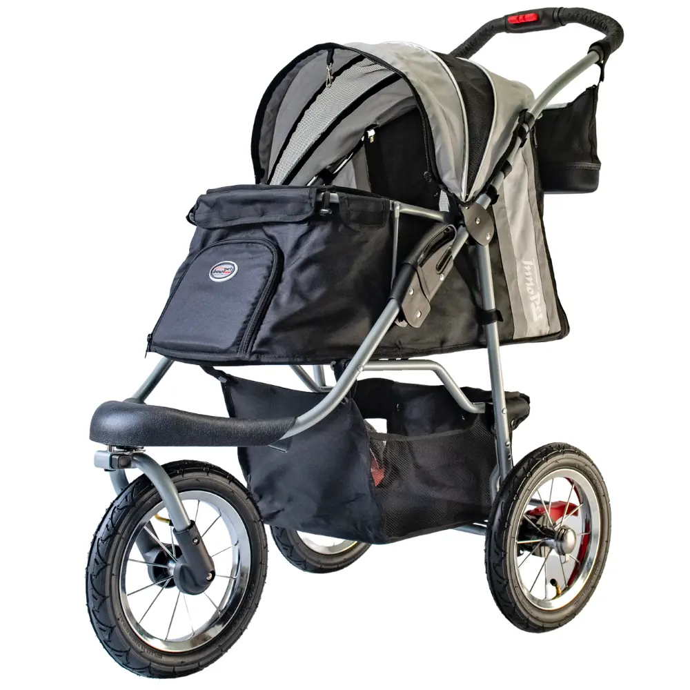 InnoPet® Comfort Air ECO Hundebuggy schwarz grau