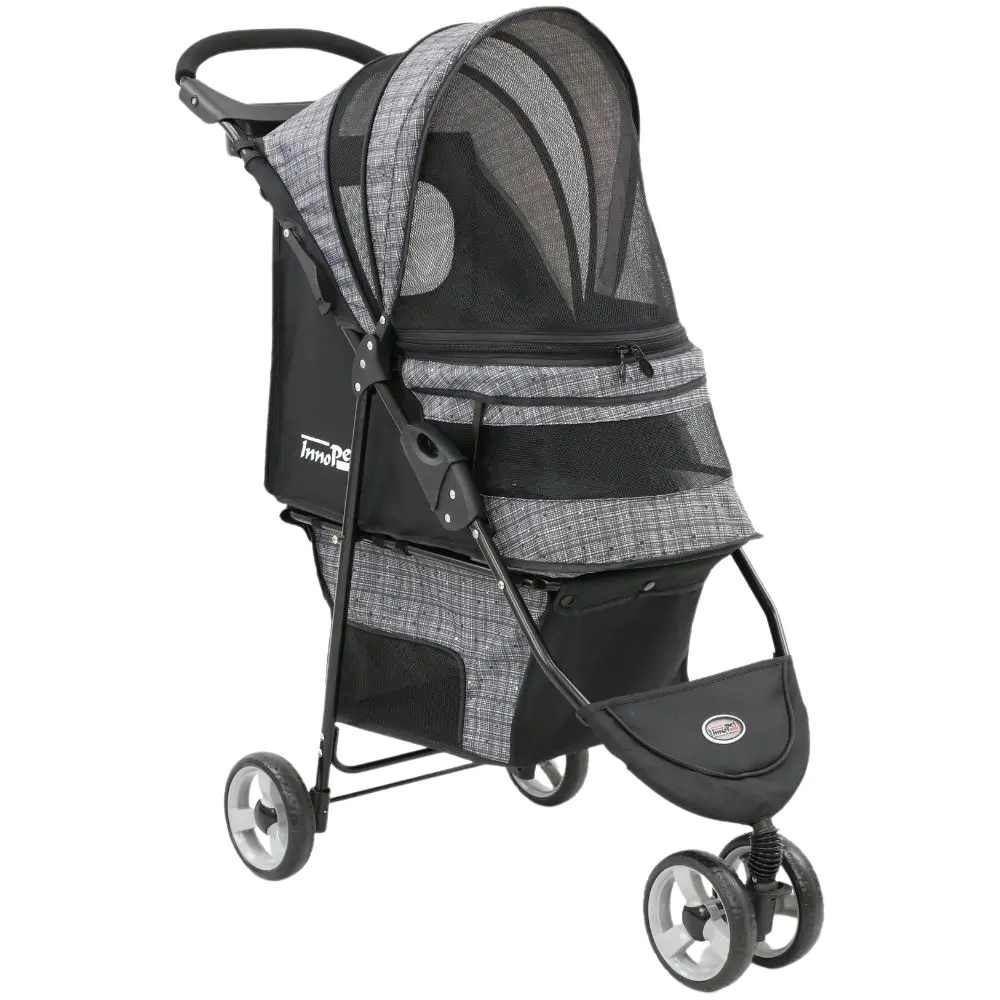InnoPet® Avenue Hundebuggy grau gemustert