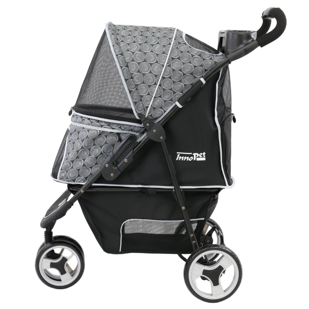InnoPet® Allure Onyx Hundebuggy Seitenansicht grau