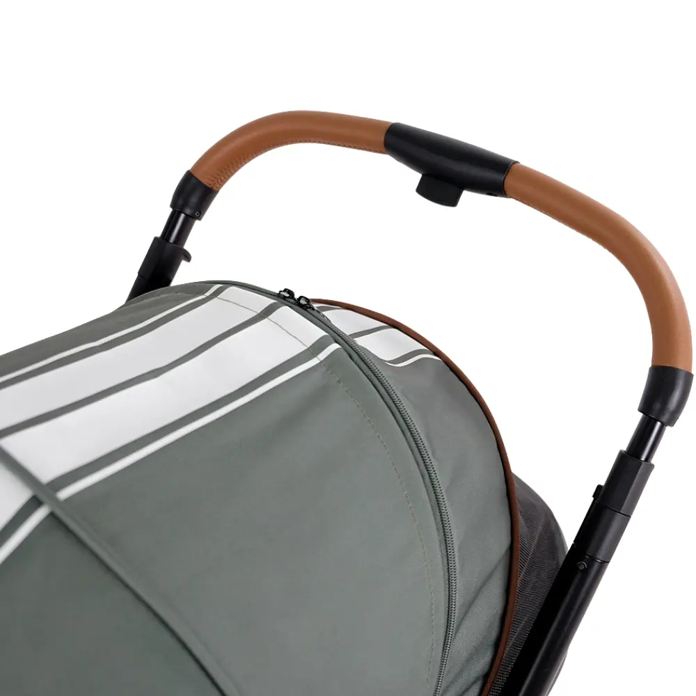 Ibiyaya® Retro Luxe Soft Sage Hundebuggy salbeigrün Lenkstange
