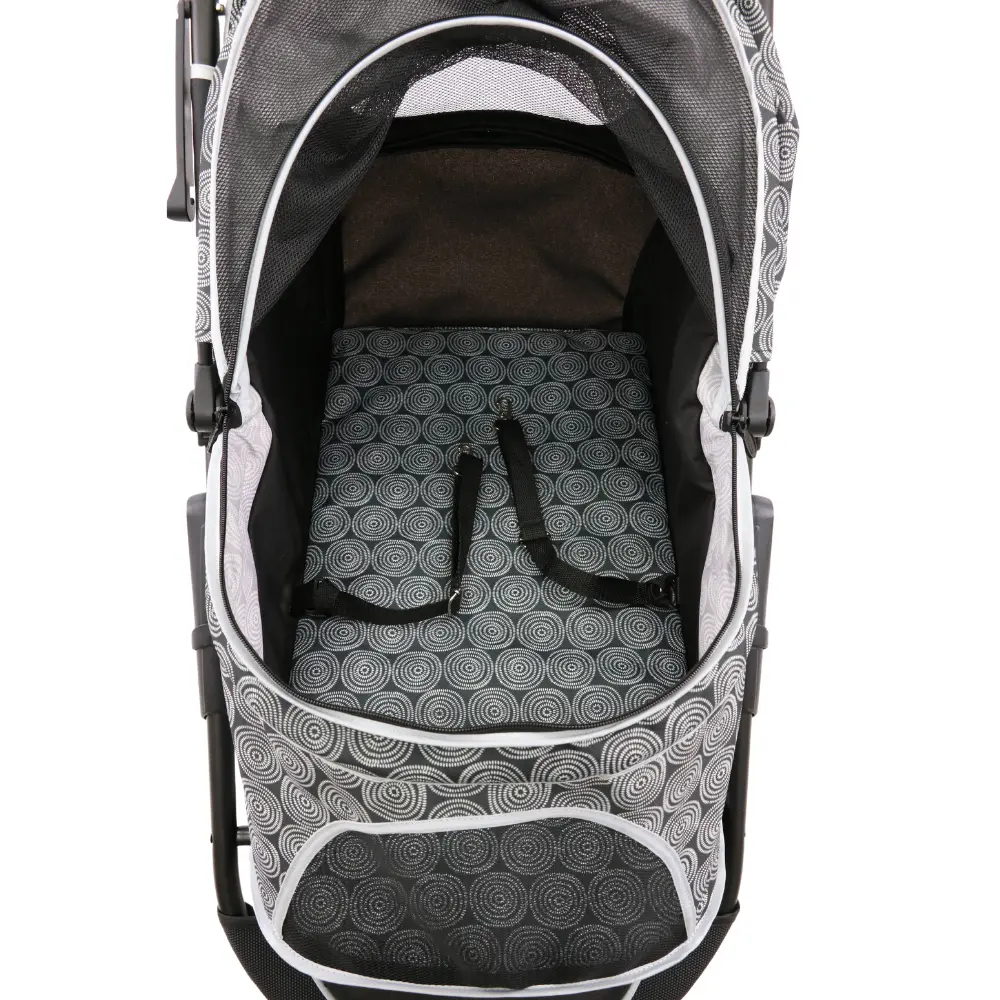InnoPet® Allure Onyx Hundebuggy Innenansicht grau