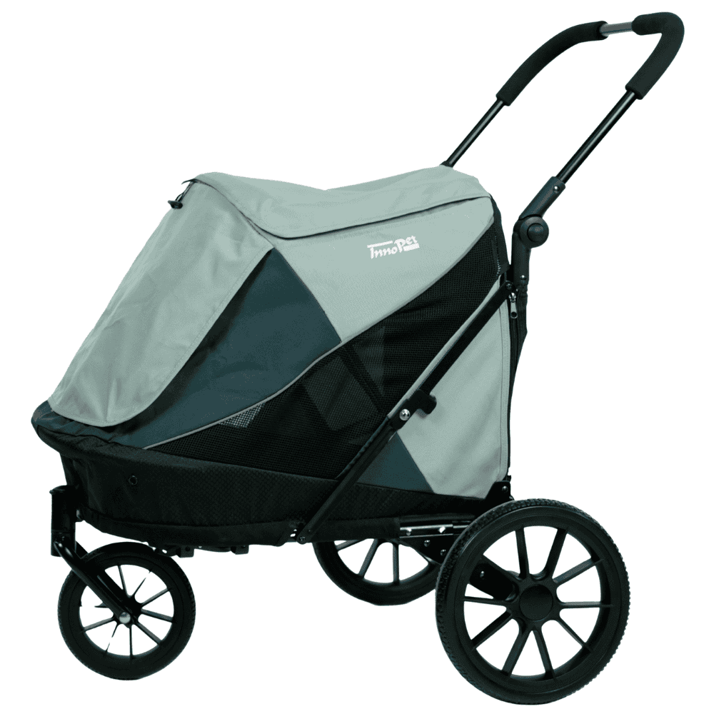 Hundebuggy Noah von InnoPet für kleinere Hunde grün geschlossen