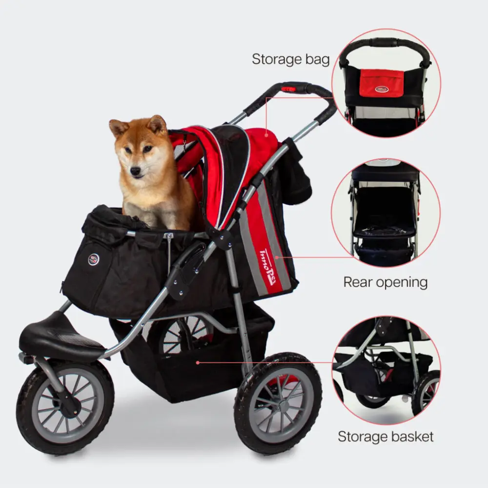 InnoPet® Comfort EFA ECO Hundebuggy schwarz rot - Merkmale