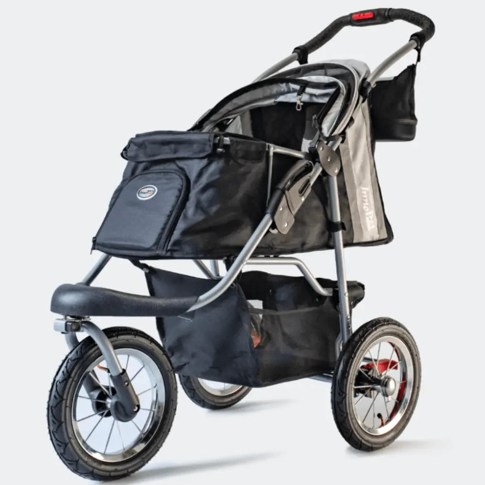 InnoPet® Comfort Air ECO Hundebuggy schwarz/grau komplett offen
