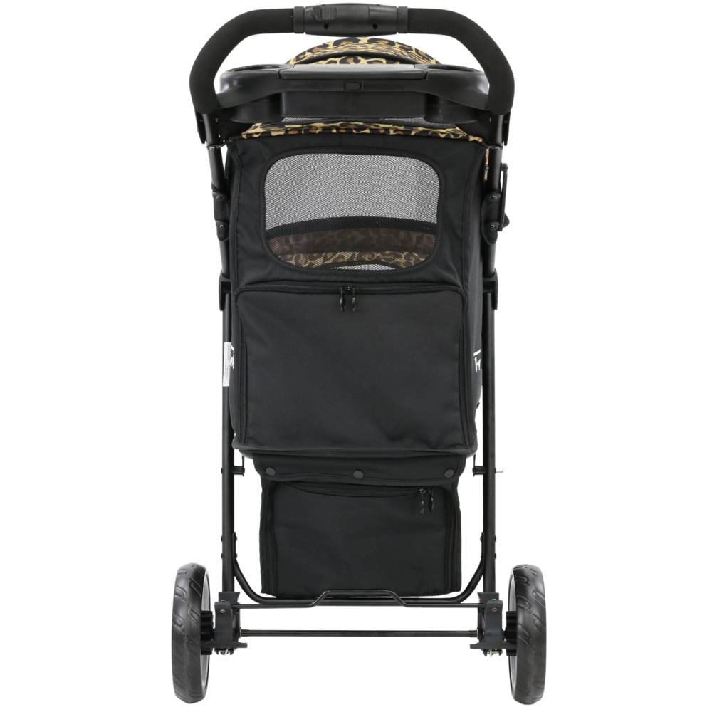 InnoPet® Allure Cheetah Hundebuggy Hinteransicht geschlossen