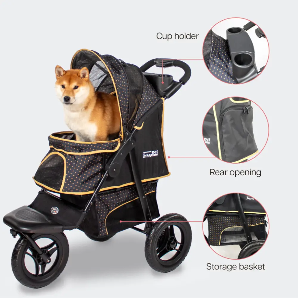 InnoPet® Adventure Hundebuggy schwarz/gold - Merkmale