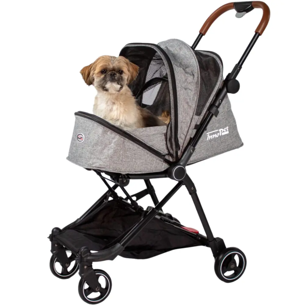 InnoPet® City Hundebuggy grau mit Hund