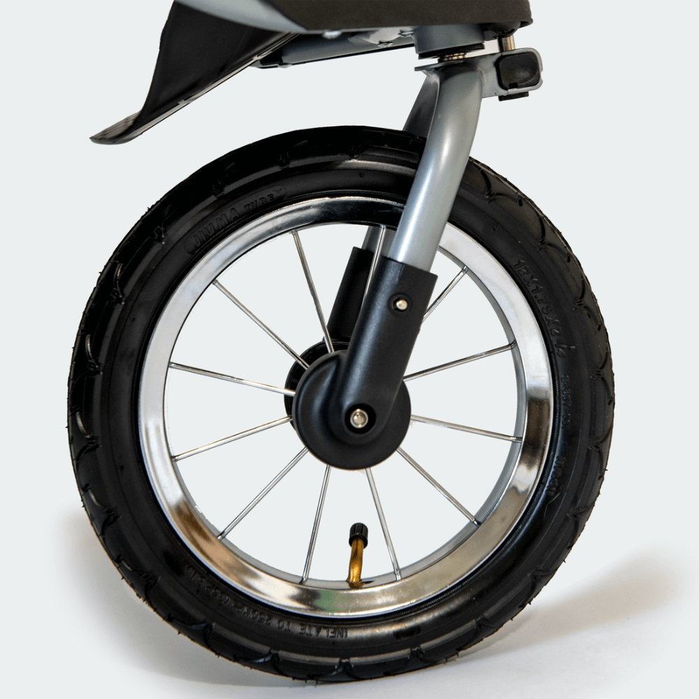 InnoPet® Comfort Air ECO Hundebuggy schwarz grau Vorderrad