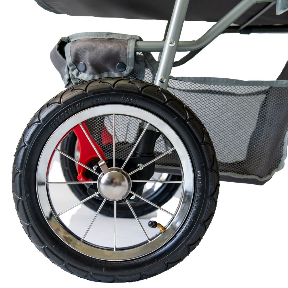 InnoPet® Comfort Air ECO Hundebuggy hellgrau dunkelgrau Hinterräder