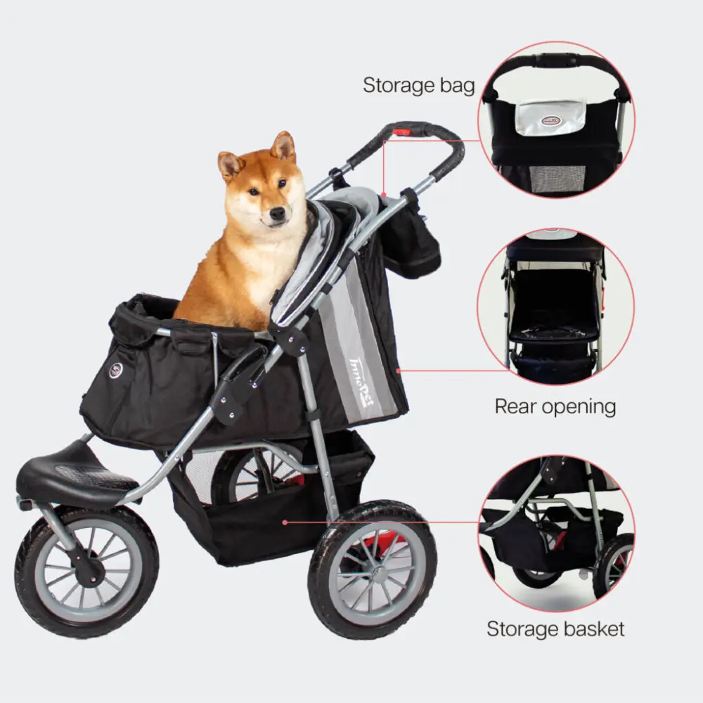 InnoPet® Comfort EFA ECO Hundebuggy schwarz grau - Besonderheiten