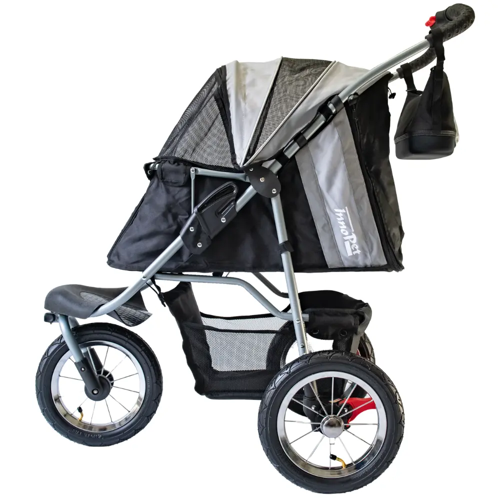 InnoPet® Comfort Air ECO Hundebuggy schwarz grau geschlossen