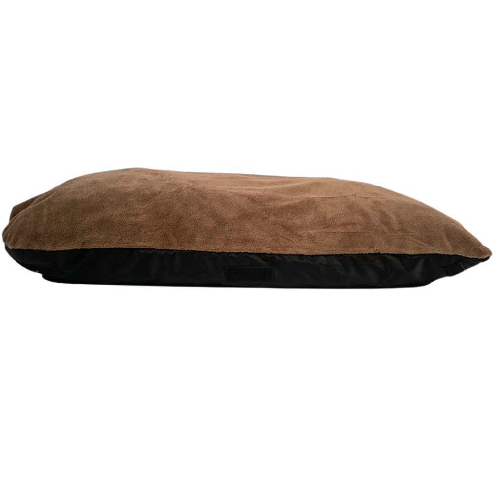 Orthopädisches Hundekissen braun mit Flakes