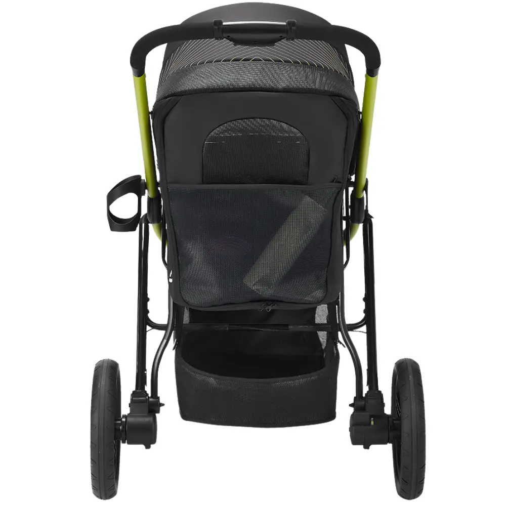 InnoPet Premium Comfort Hundebuggy schwarz Hinteransicht